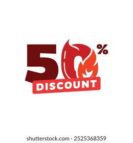 50% Discount Sale Vector Template Design Illustration Collection
