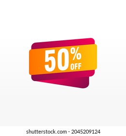 50 discount, Sales Vector badges for Labels, , Stickers, Banners, Tags, Web Stickers, New offer. Discount origami sign banner