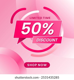 50% discount template for your product sales promotion