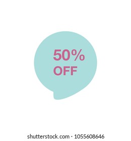 50% Discount Vector Icon