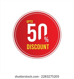 50% Descuento logotipo vectorial, icono, gráficos