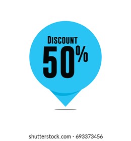 50% discounts Label Vector Template