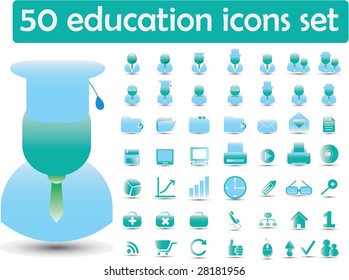 50 education icons vector set # 23