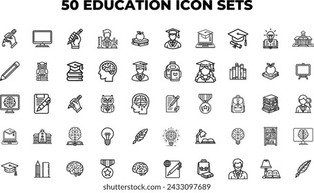 50 Education and School Icon Sets