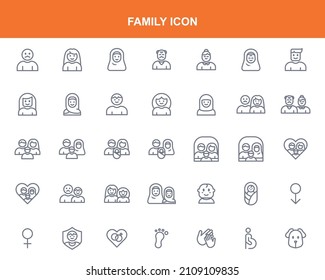 50 family icon set pack bundle