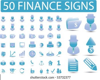 50 carteles financieros. vector