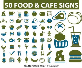 50 sinais de alimentos. vetor