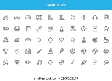 50 Game Icon Set Pack Bundle Stock Vector (royalty Free) 2109105179 