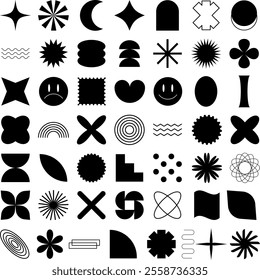 50 Geometric Brutalist Shape Silhouette