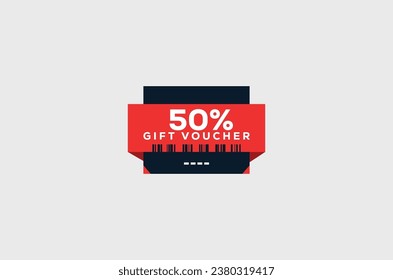 50 Gift Voucher Minimalist signs and symbols design with fantastic color combination and style