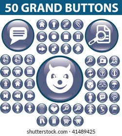 50 grand buttons. vector