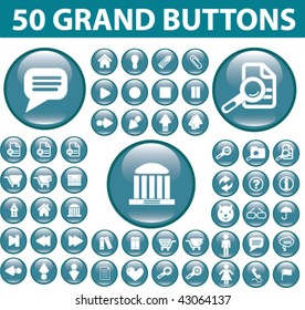 50 grand buttons. vector