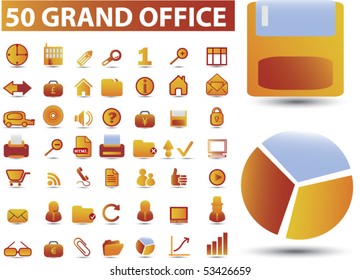50 grand office signs. vector