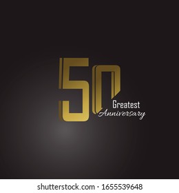 Diseño de plantillas vectoriales de 50 grandes años Ilustración elegante