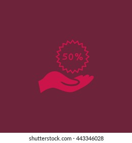 50% for hand icon