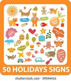 50 días festivos canta. vector