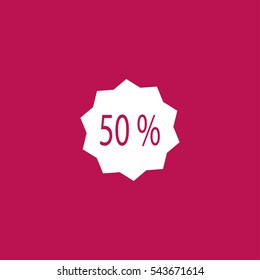 50% icon illustration vector, for web and mobile design