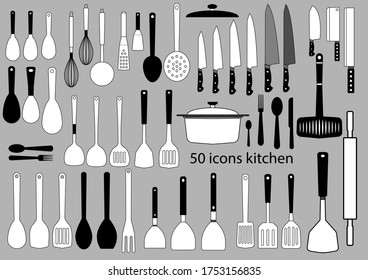 50 Icons Kitchenware Cooking 260nw 1753156835 