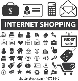 50 internet shopping signs. vector