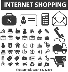 50 internet shopping signs. vector