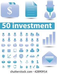 50 investment. vector