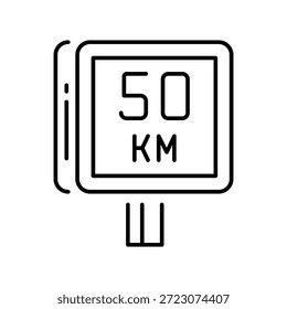 50 km Vektor Gliederungssymbol EPS 10 Datei