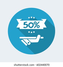 50% Label icon