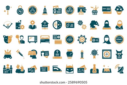 50 linear other icon pack. vector thin line sleepy, kilograms, arrowup, kremln, red abstract business card, 7 other, smart wallet icons suitable for apps and websites ui designs.