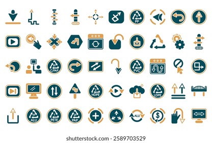 50 linear user interface icon pack. vector thin line cursor, van, gallery, shutter, store, bookmark, error page icons suitable for apps and websites ui designs.