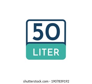 50 Liter Symbol, Vektorgrafik