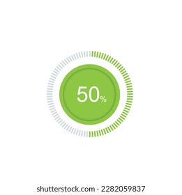 50% Loading. 50% circle diagrams Infographics vector, 50 Percentage ready to use for web design ux-ui.