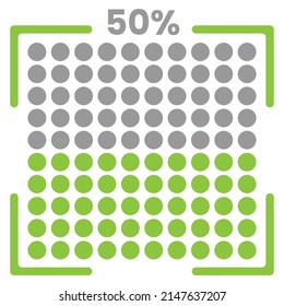 50% Loading. 50% progress bar Infographics vector, 50 Percentage ready to use for web design ux-ui