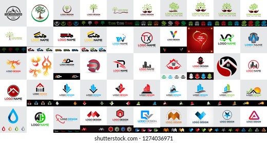 50 Logo Design Set Templates