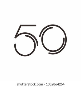 50 logo initial letter design template vector illustration