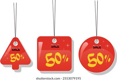 50% LOW PRICE TAG ON CHRISTMAS THEME