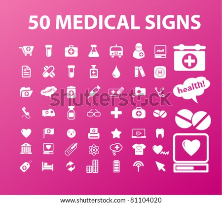 50 medical icons, vector