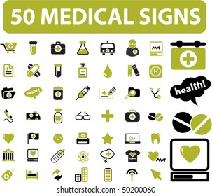 50 medical signs. vector