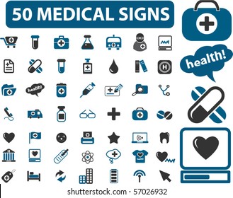 50 Medical Signs Vector Stock Vector (Royalty Free) 57026932 | Shutterstock