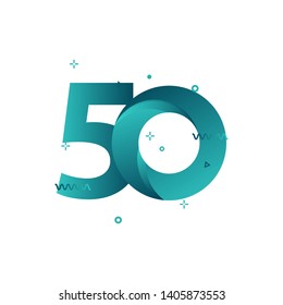 50 number vector template. Design for your celebration. Design for advertising, poster, banner or print.