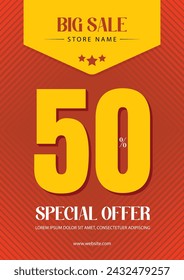  50% off Big Sale Special Offer Poster