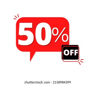 50% off cocom red thought bubble design 