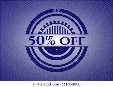 50% Off with denim texture