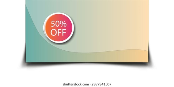 50% off discount Banner design