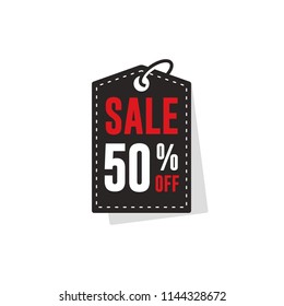 50% Off discount label