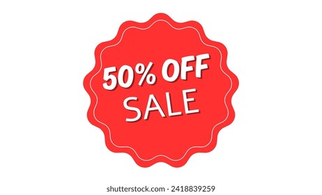 50% off Discount. Sale tags set vector badges template. Sale offer price sign. Special offer symbol. Discount promotion. Discount badge shape. Vector design