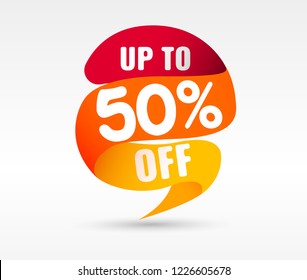 50 Off Discount Sticker Sale Red Stock Vector (Royalty Free) 1226605678 ...