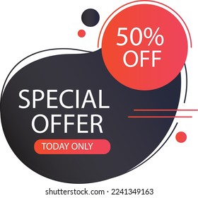 50% OFF ESPECIAL OFFER FIFTY PERCENT OFF