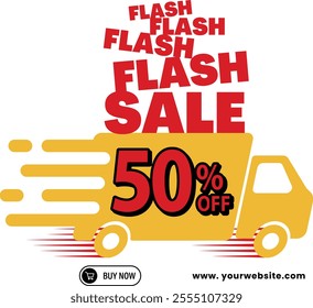 50% off flash sale  vector design for sale day 
