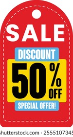 50% off flash sale  vector design for sale day 