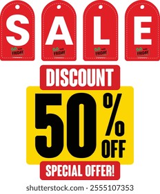 50% off flash sale  vector design for sale day 